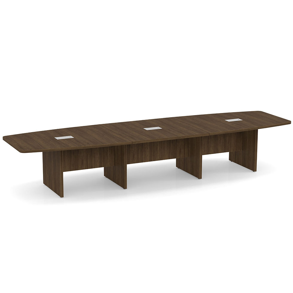 Thumbnail: 14-ft-boat-shaped-conference-table-walnut