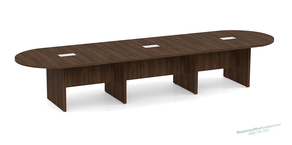Thumbnail: 14 ft Racetrack Conference Table in Walnut