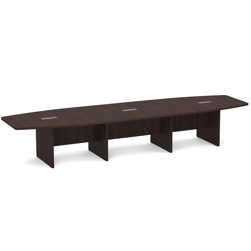 Thumbnail: 14-ft-boat-shaped-conference-table-java
