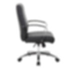 Lower Back or Shorter Conference Chair in Black, Cushioned, Modern