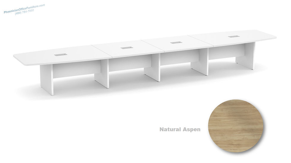Thumbnail: 20 ft Boat Shaped Conference Table in Aspen
