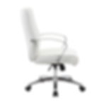 Lower Back or Shorter Conference Chairs in White, Cushioned, Modern