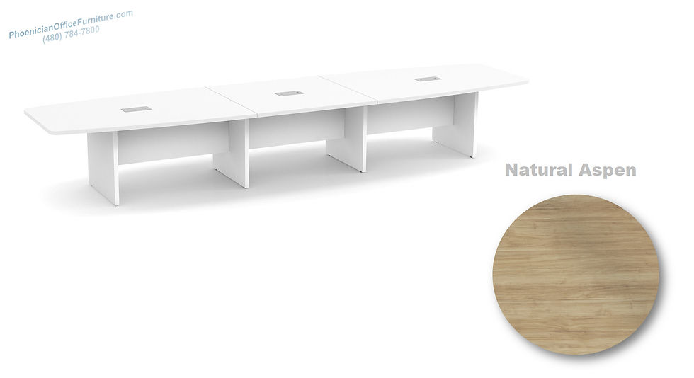 Thumbnail: 16 ft Boat Shaped Conference Table in Aspen