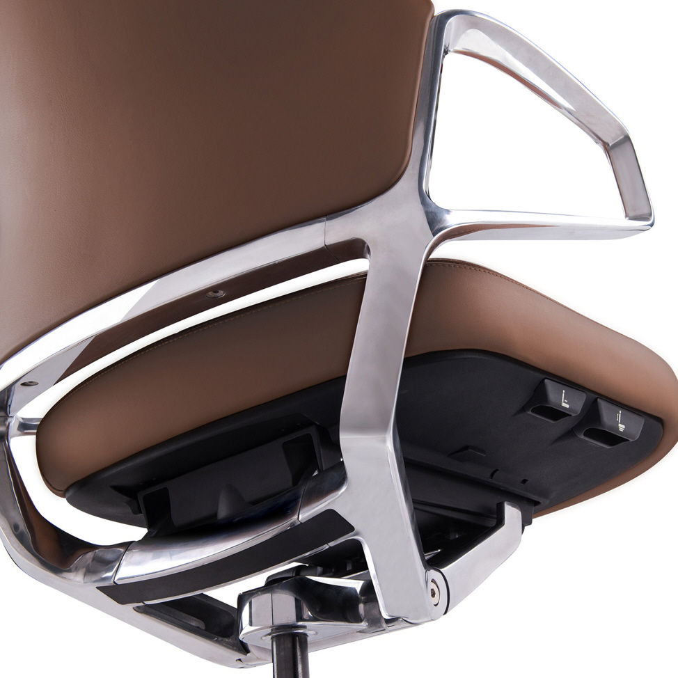 Thumbnail: Veneto Office Chair 301ML Mid Back in Caramel underside