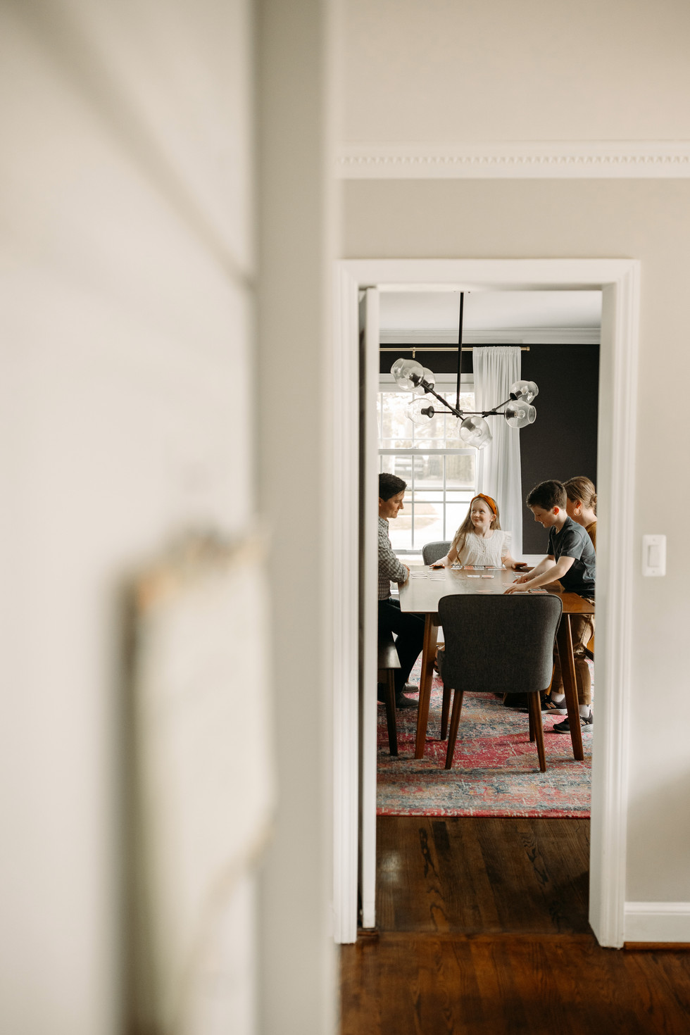 Ann arbor family photography in home session