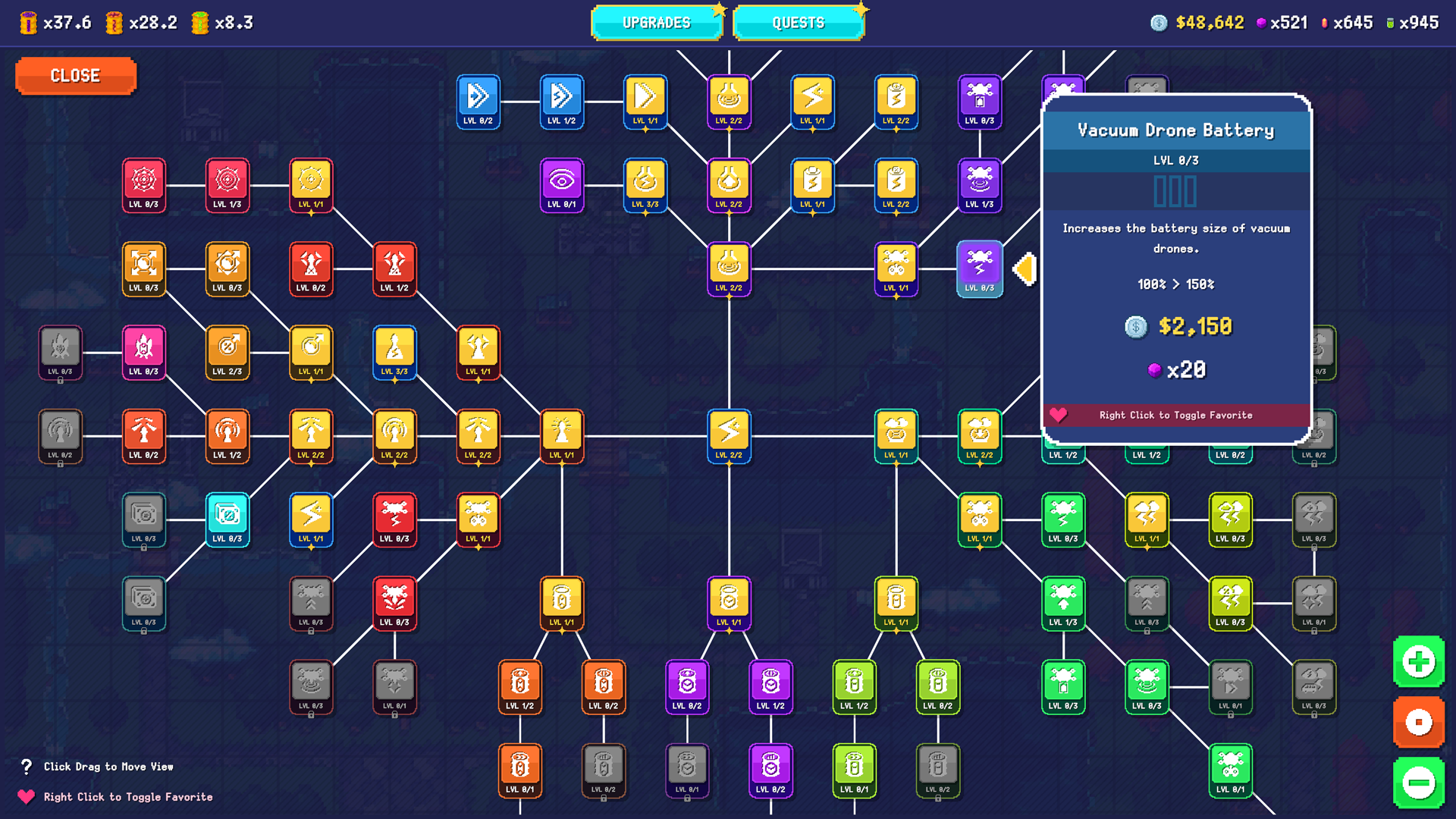 Official Sludgineers upgrade tree screenshot