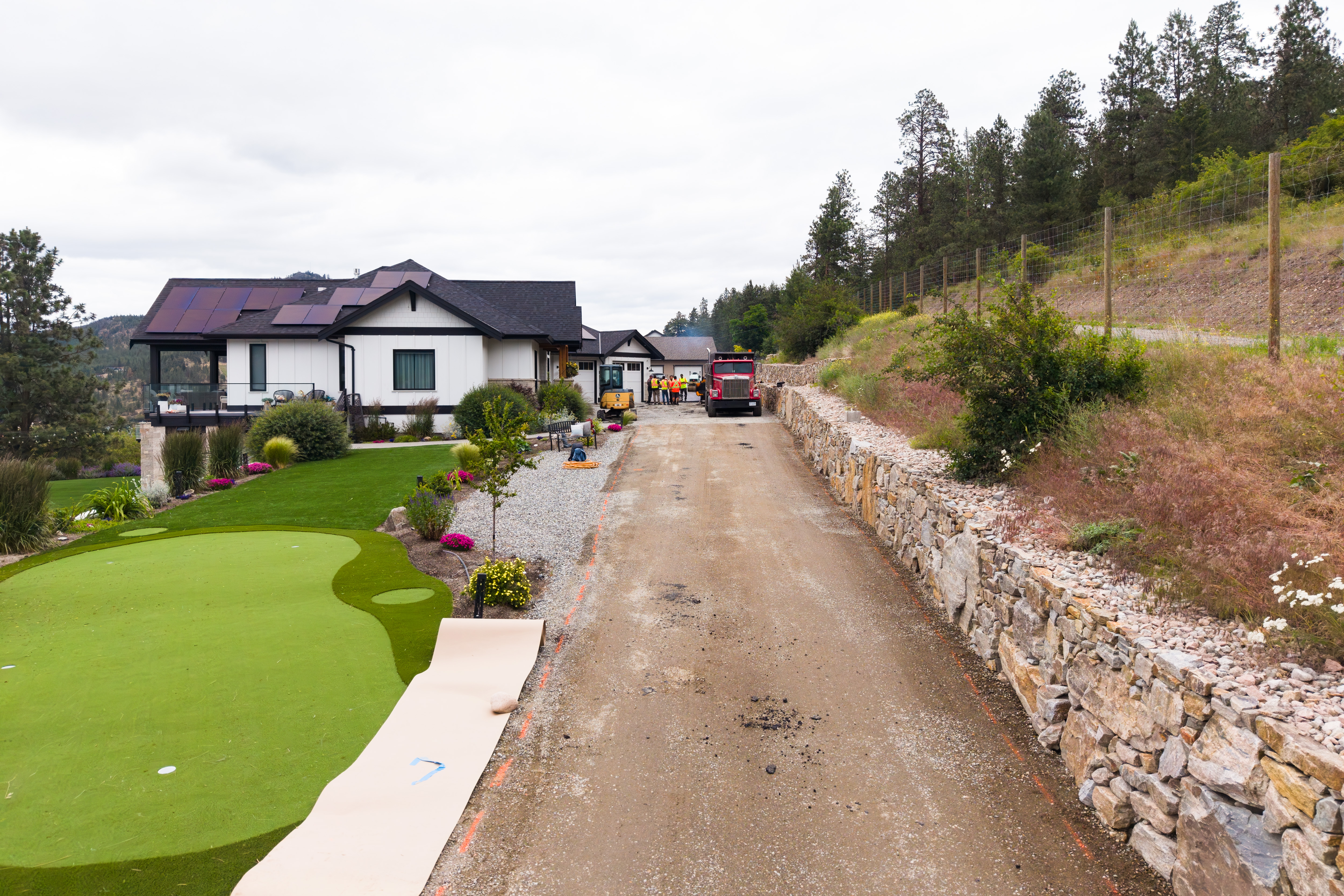 Acreage property driveway before paving