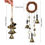 Thumbnail: Wicca Protection Wind Chimes - Handmade Witchcraft Door Bells for Porch Decor, D