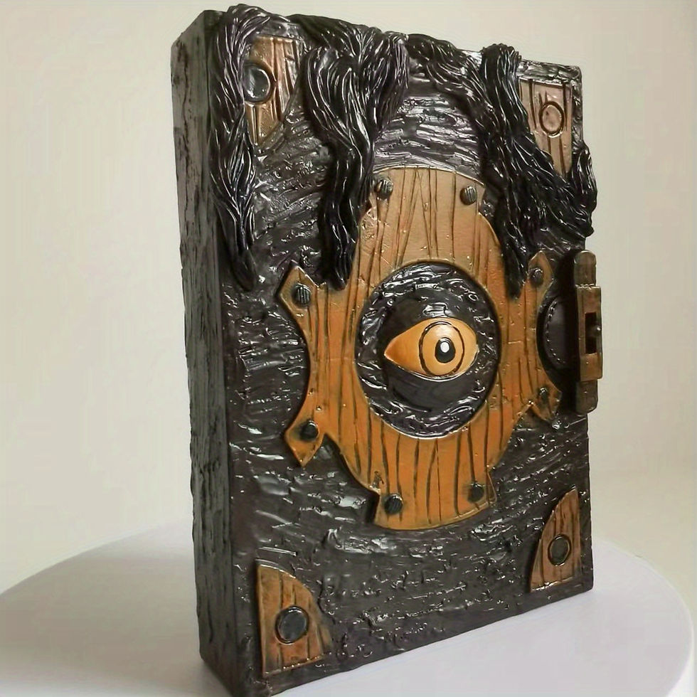 Art Deco Style Cursed Halloween Decorative Book Figurine | Handcrafted Witchcraf