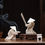 Thumbnail: Samurai Decorative Figurines Ceramic Incense Holder Set - Porcelain Warrior Arom