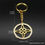 Thumbnail: Witchcraft Irish Knot Key Chain for Women Men Stainless Steel Gold Color Witch A