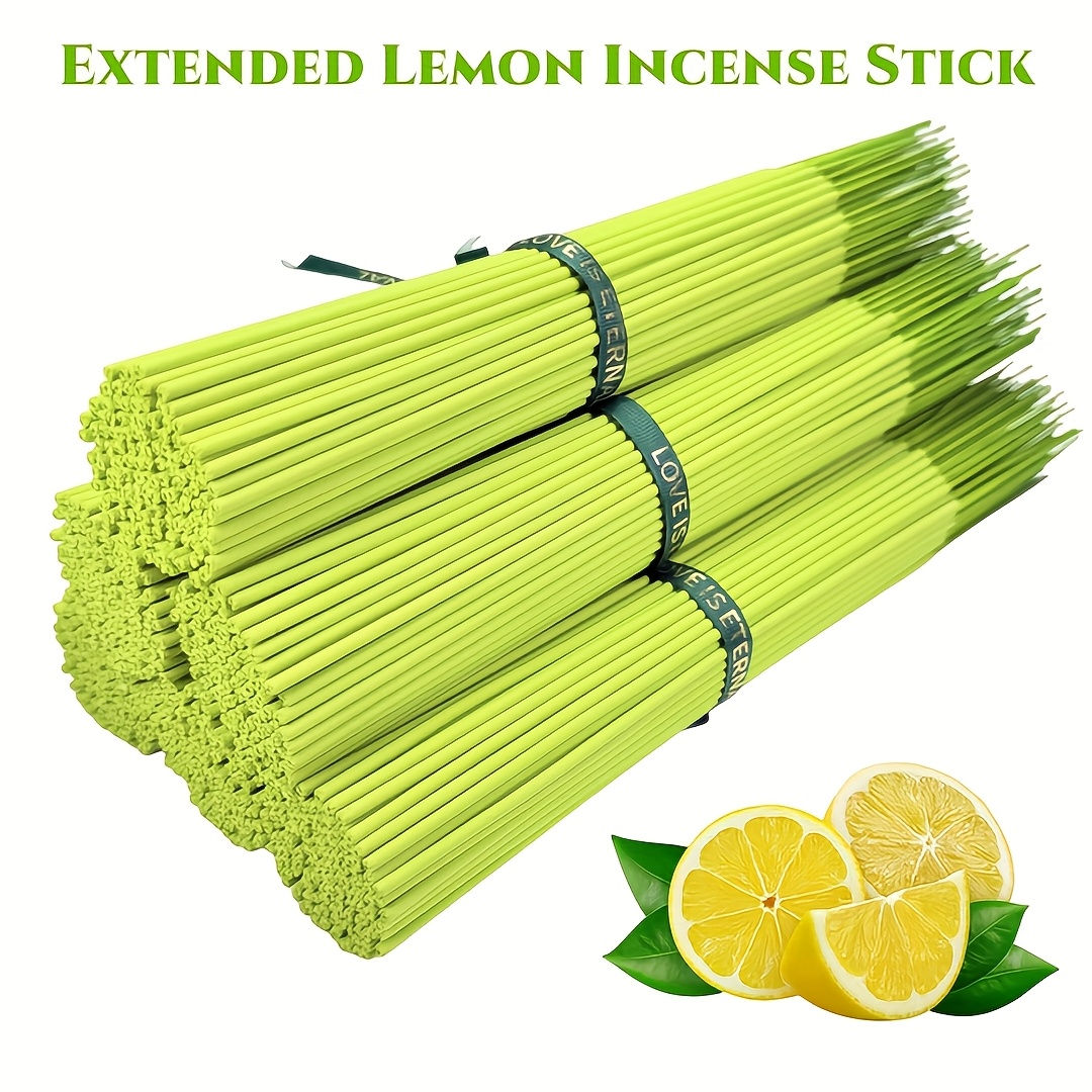 Natural Lemon Incense Stick, Extended Version, Longer Burning Time, Suitable for