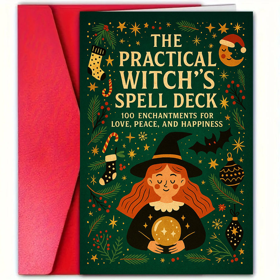 1pc Practical Witch Spell Oracle Card Deck - 100+ Enchantments for Love, Peace &