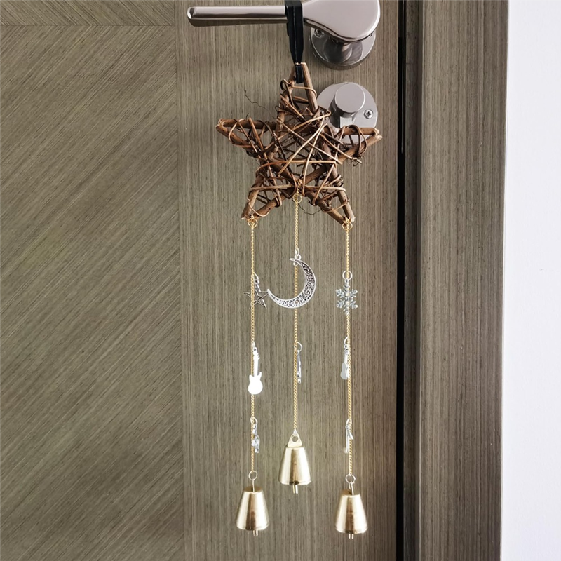 AFOURT-Witch Bells Protection Door Hangers Witch Wind Chimes Hanging Witch Bells