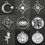 Thumbnail: Witch Knot Star Moon Charms Women Men  Stainless Steel Silver Color Flower Gothi