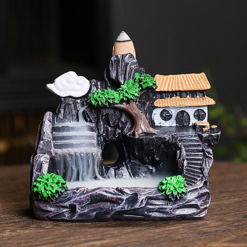 Thumbnail: Resin cascade back incense Furnace craft high mountain running water cast oven o