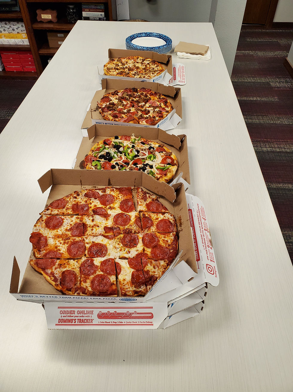 Pizza on a table