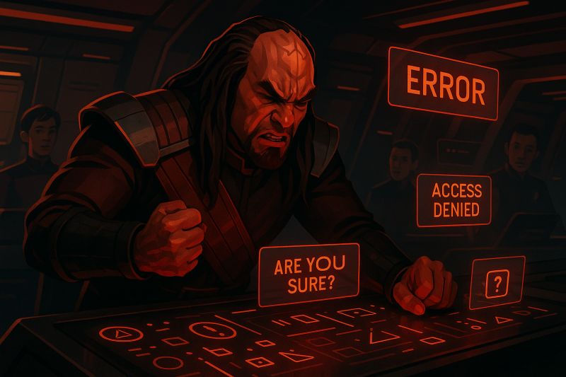 What Sci-Fi Taught Me About Design, Ep. 4: Worf and the Angry User Problem