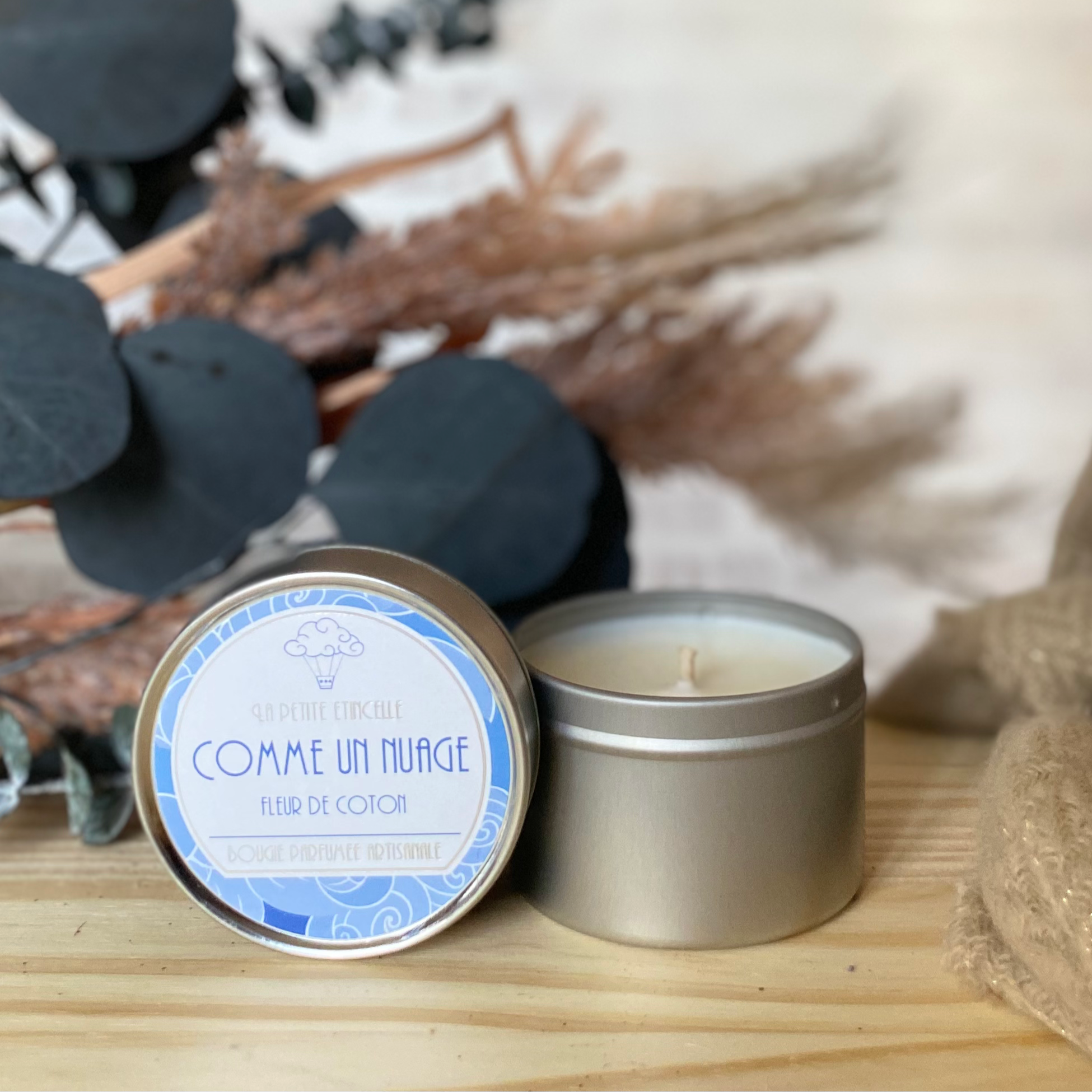 Petite bougie Fleur de coton | Comme un Nuage 100gr