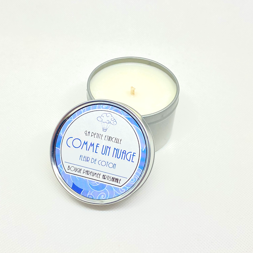 Miniature : Petite bougie Fleur de coton | Comme un Nuage 100gr