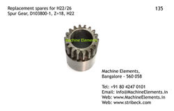Spur Gear, D103800-1, Z=18