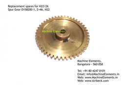 Spur Gear, D158200-1, Z=46, H22