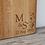 Thumbnail: A close-up view highlights a wooden surface engraved with the initials "M & S" and the date "22 Aug 1992," alongside an elega