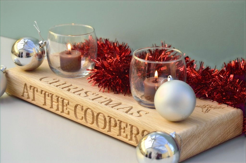 Personalised Oak Votive Candle Holder (Carve Engraved)