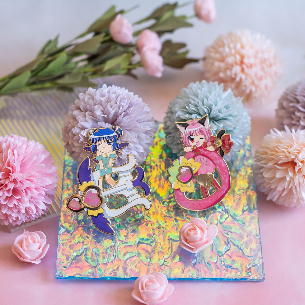 Thumbnail: Mew Mew Chibis - top pin set of 5
