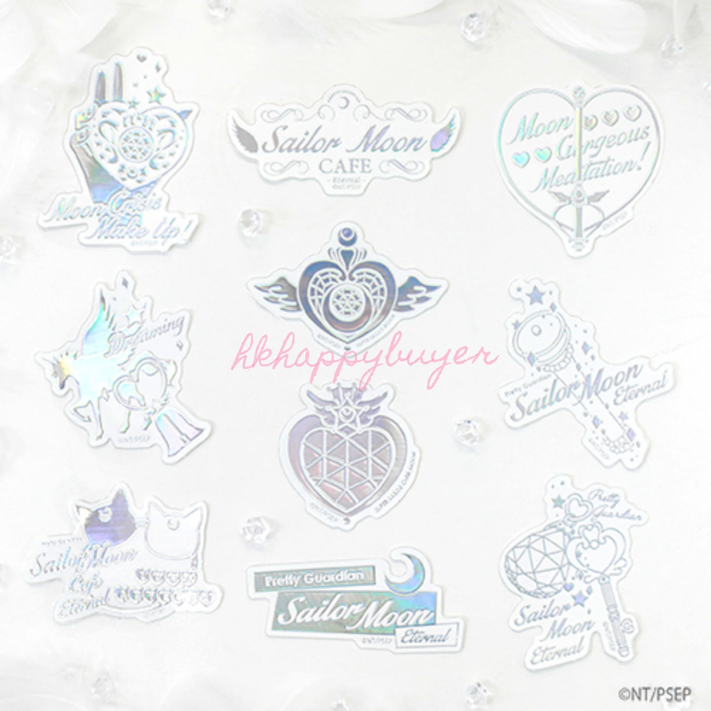 美少女戰士 cafe限定 銀色鐳射貼紙 一套十款齊