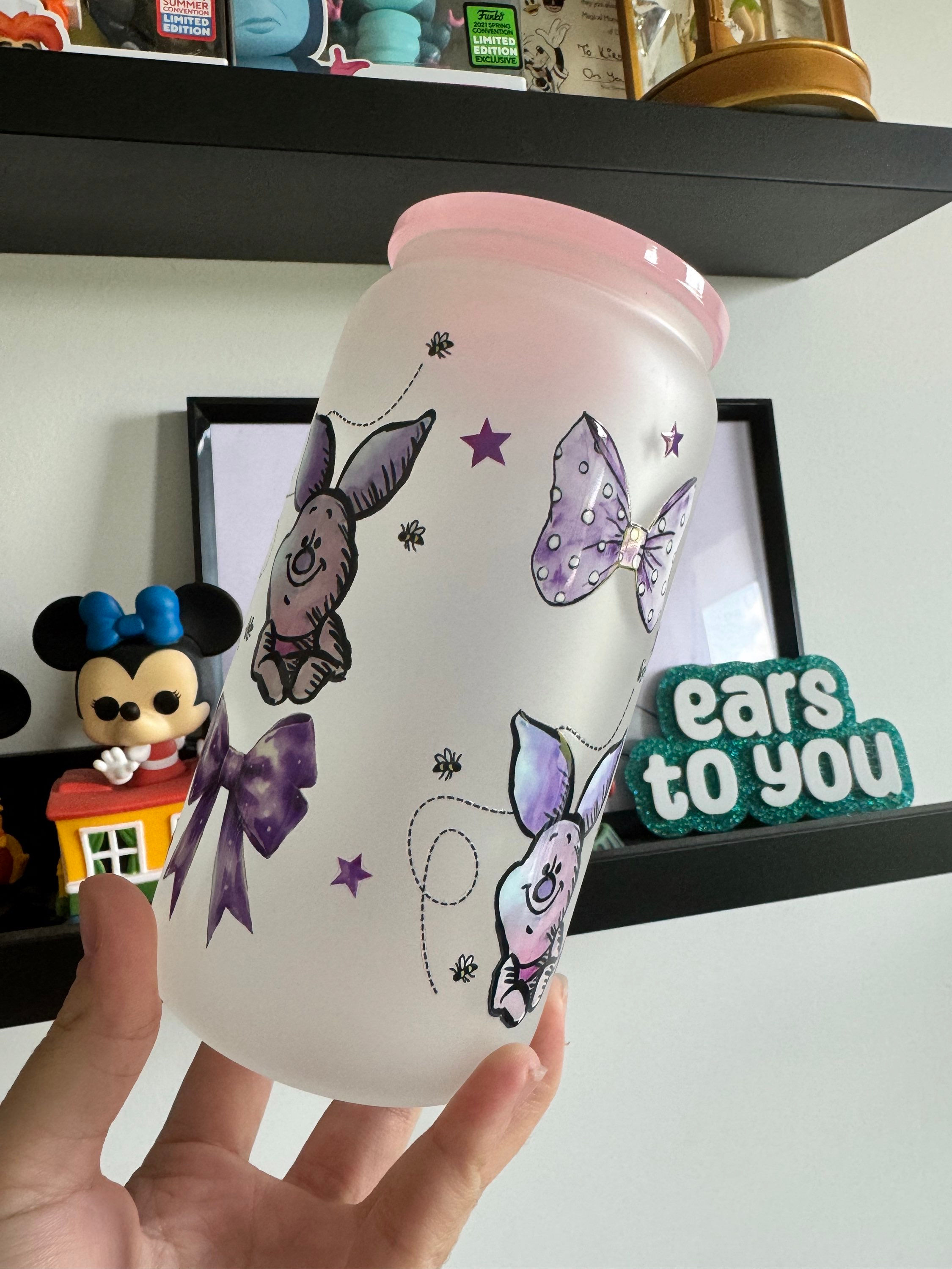 Piglet x coquettes 16oz Beer Can Glass