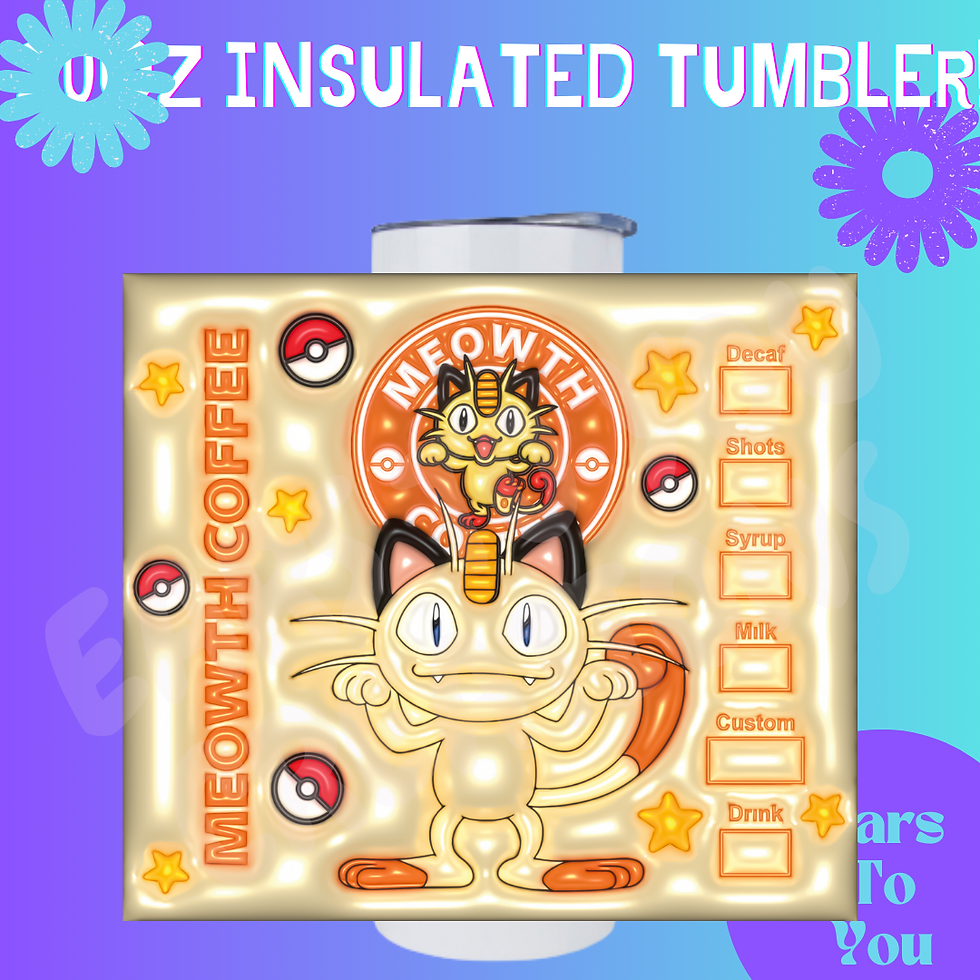 Meowth Puff 20oz Insulated Tumbler