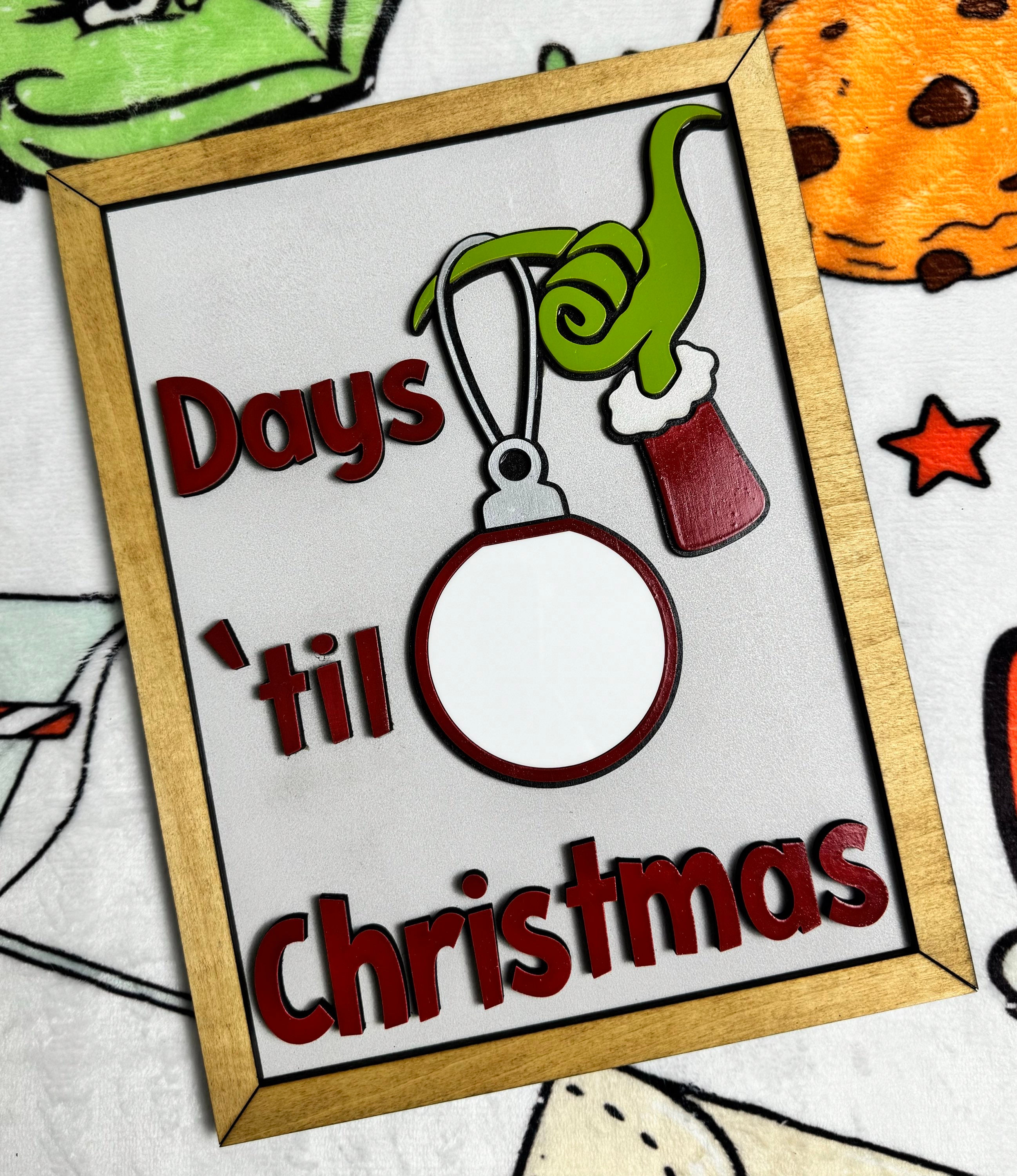 Grinch Christmas Countdown Sign