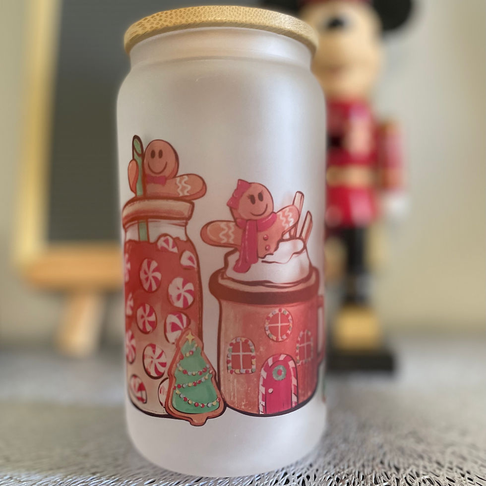 Gingerbread Coffee Christmas 16oz Frosted Beer Can