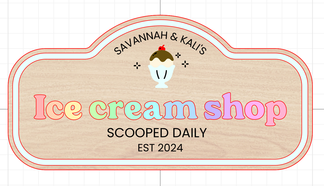 Ice Cream Shop Playroom Sign