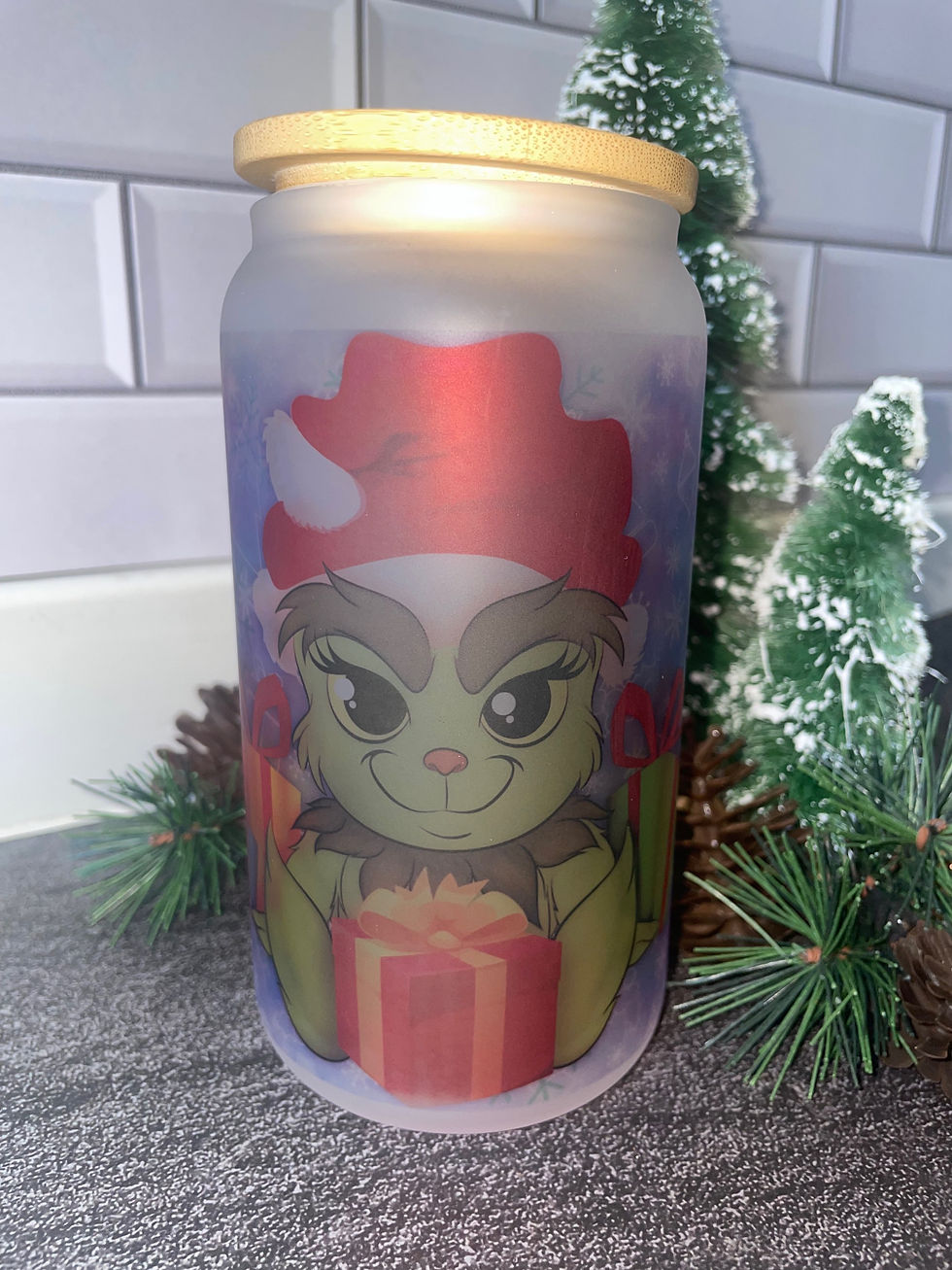 Christmas Grinch 16oz Frosted Beer Can