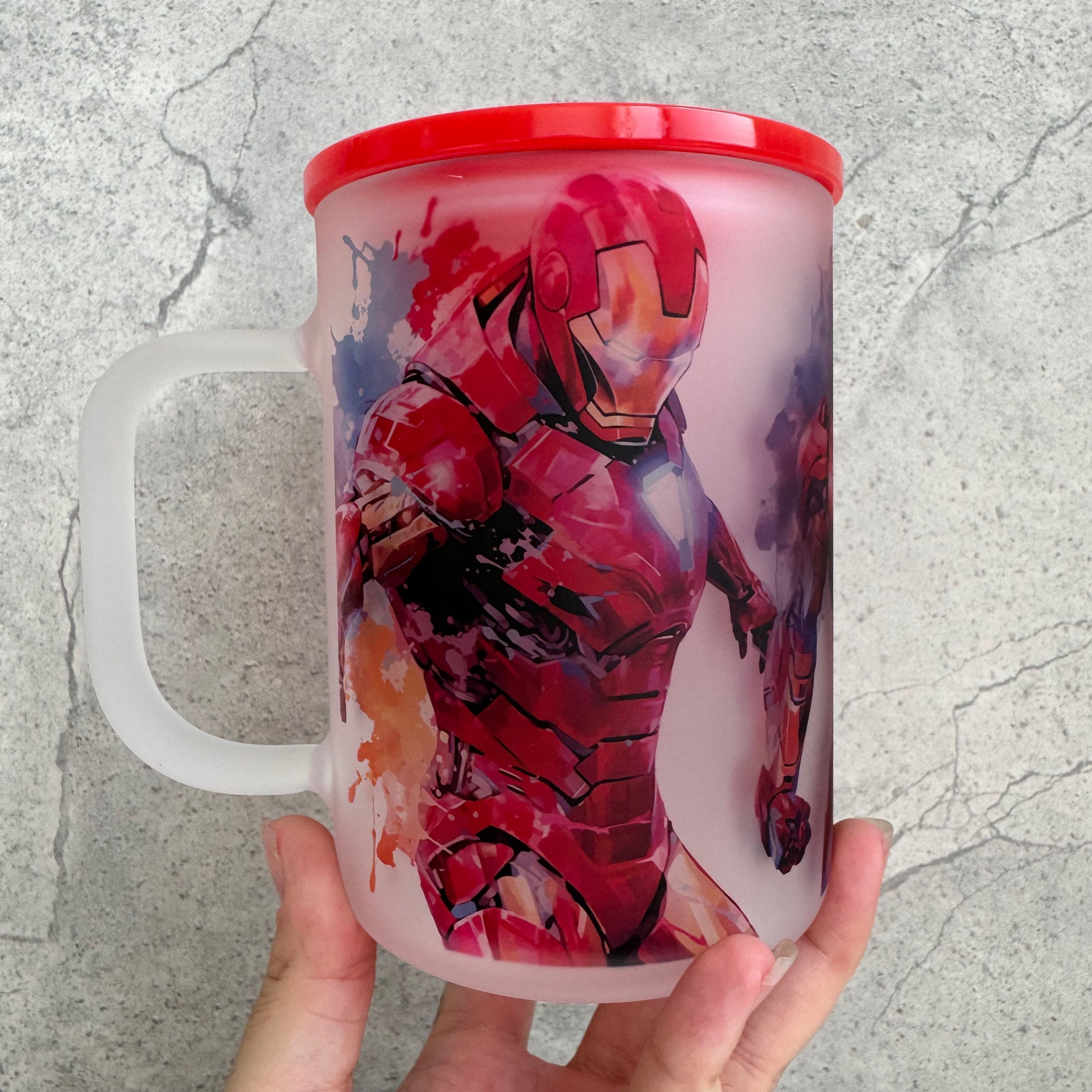 Iron Man 17oz Frosted Mug with PP lid