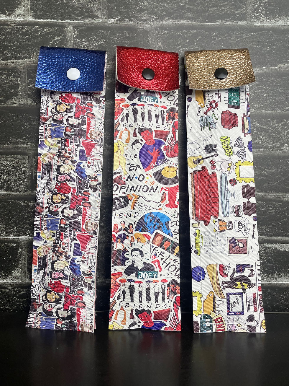 Grey anatomy and Friends leatherette reusable straw pouch