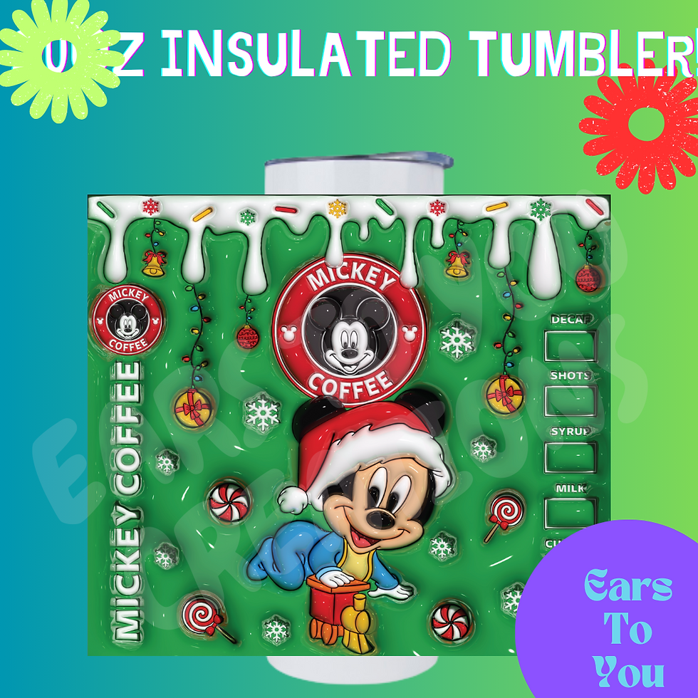 Baby Mickey Christmas Puff 20oz Insulated Tumbler