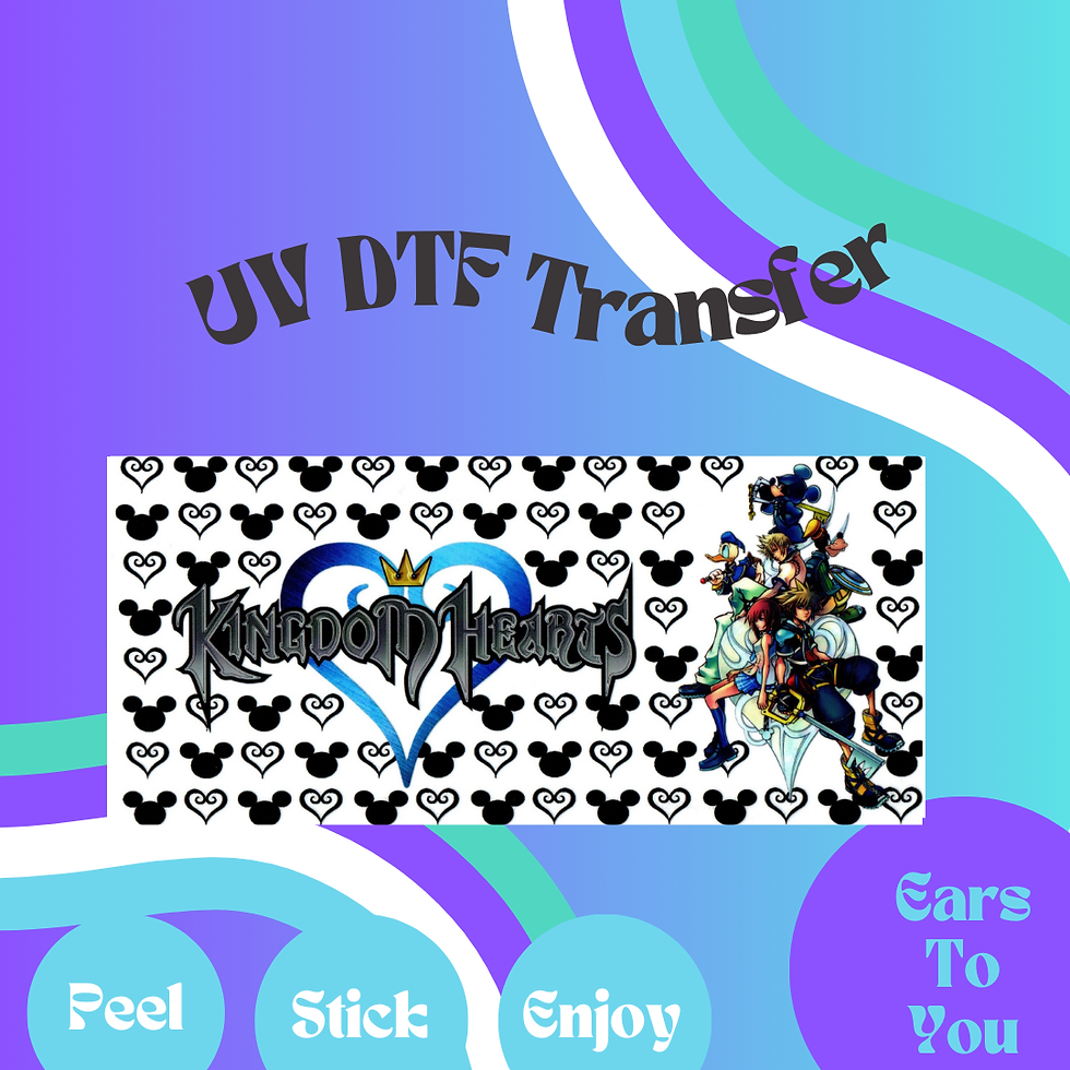 Kingdom Hearts 16oz UV DTF Transfer