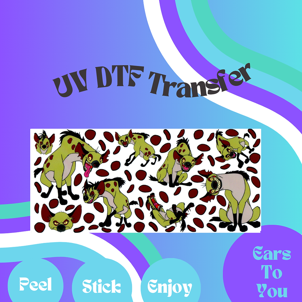 Lion King Hyenas 16oz UV DTF Transfer