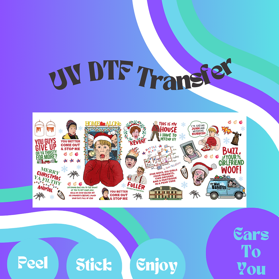 Home Alone 16oz UV DTF Transfer