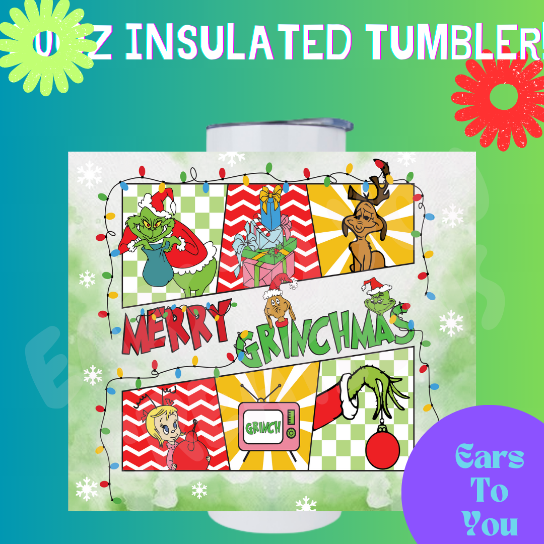 Grinchmas Christmas 20oz Insulated Tumbler