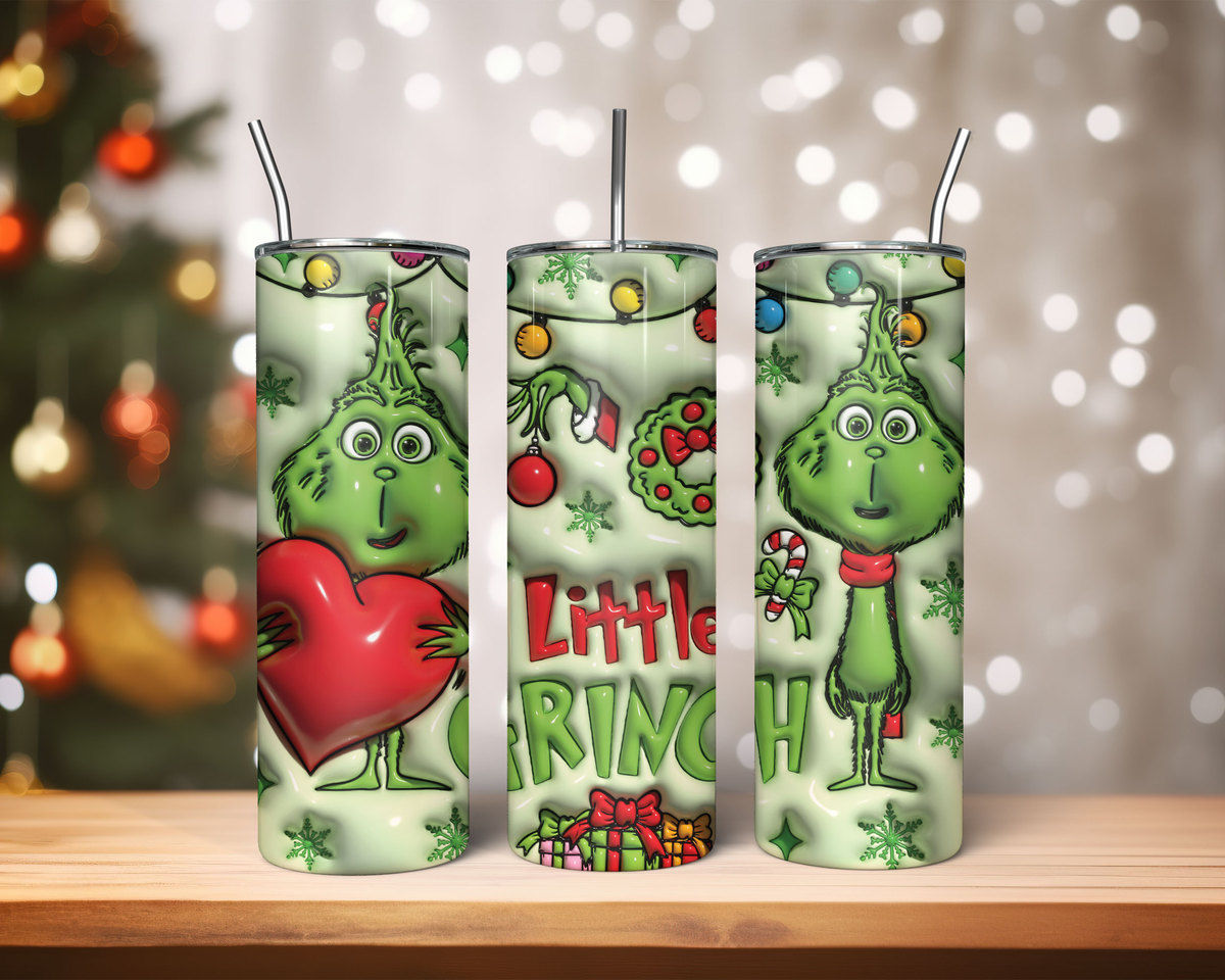 Little Grinch Puff 20oz Insulated Tumbler