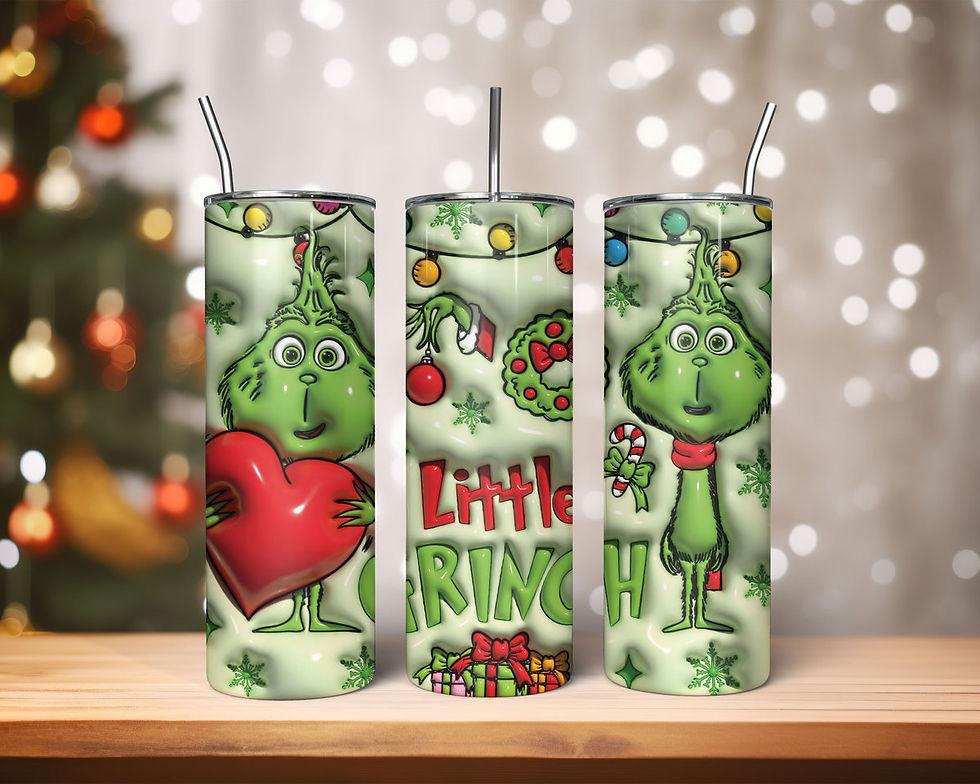 Little Grinch Puff 20oz Insulated Tumbler