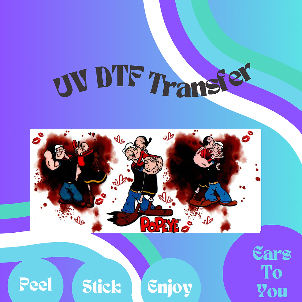 Popeye 16oz UV DTF Transfer