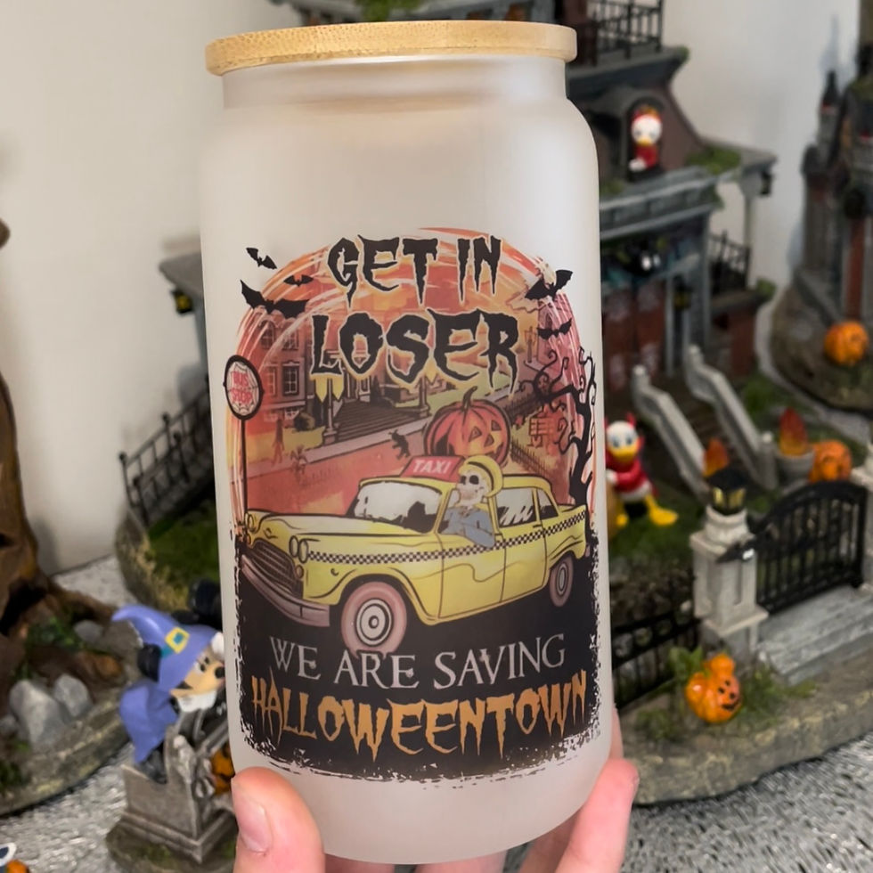 Halloween town 16oz Frosted Beer Can