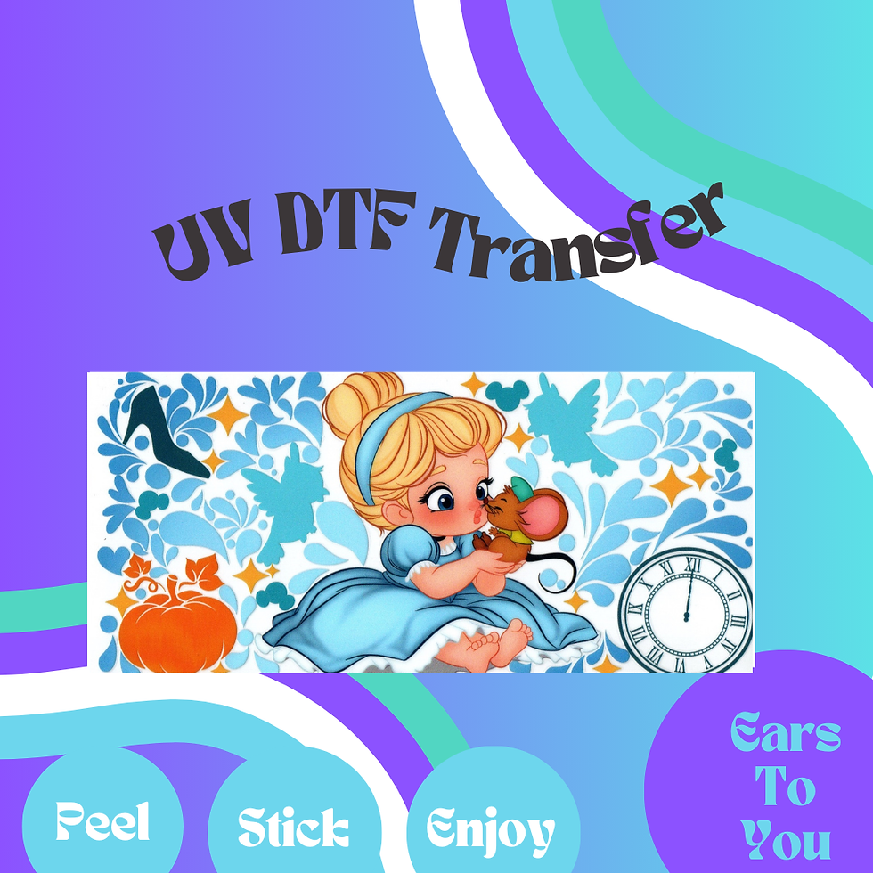 Cinderella Baby 16oz UV DTF Transfer
