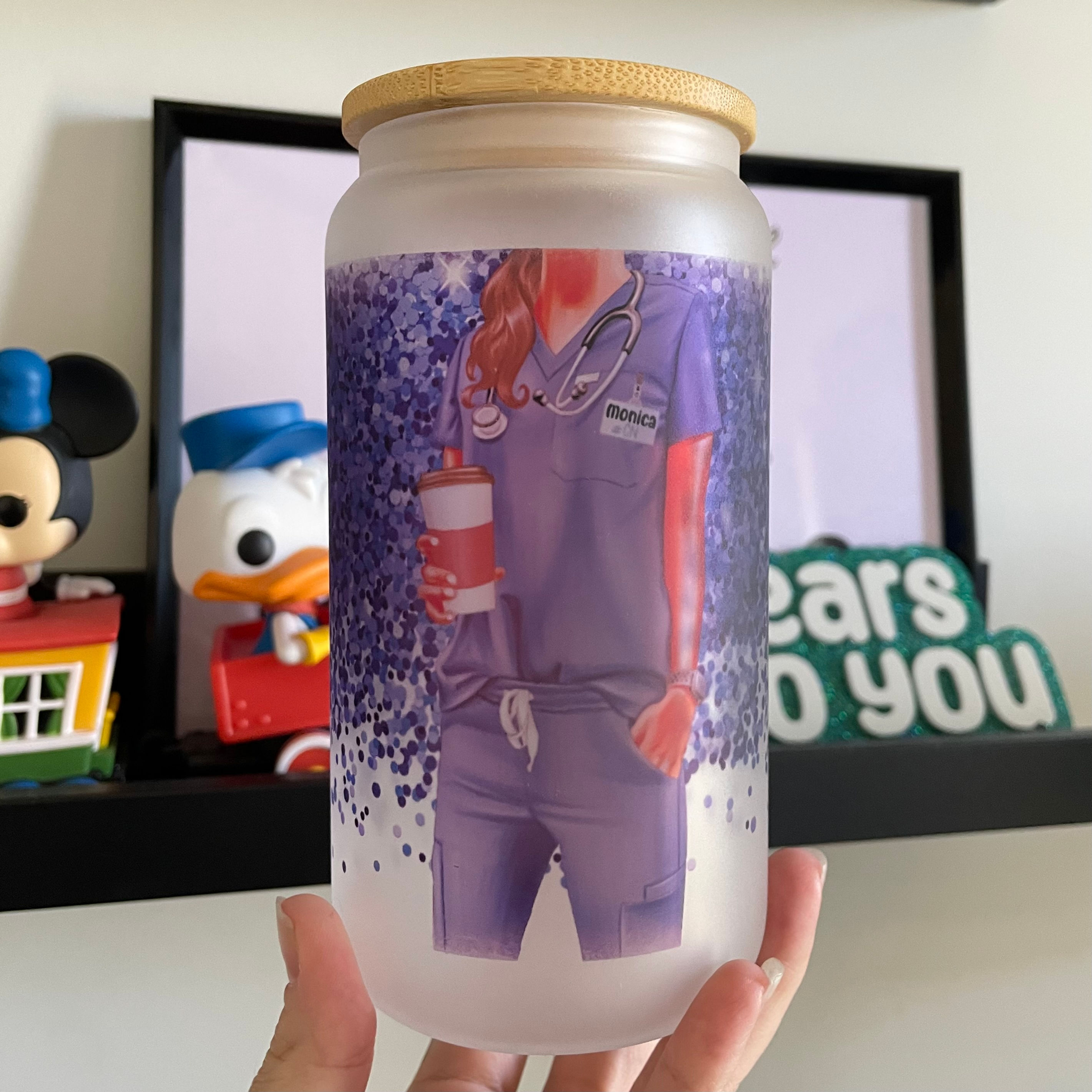 Blue Nurse 16oz Frosted Beer Can