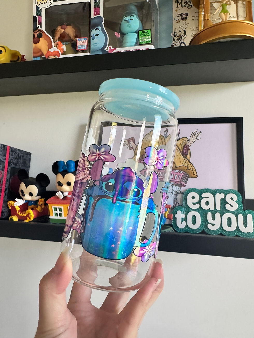 Thumbnail: Stitch Holographic 16oz Glitter Beer Can